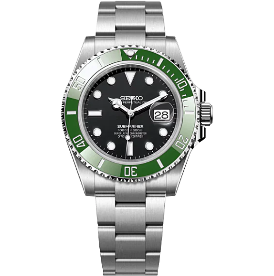 Seiko Mod Automatic | Sub | 904L Staal – 'Starbucks' - 40mm