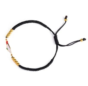 Palestina Kaart Hanger Armband – Unisex Dubbele Laag Touw & RVS Sieraad