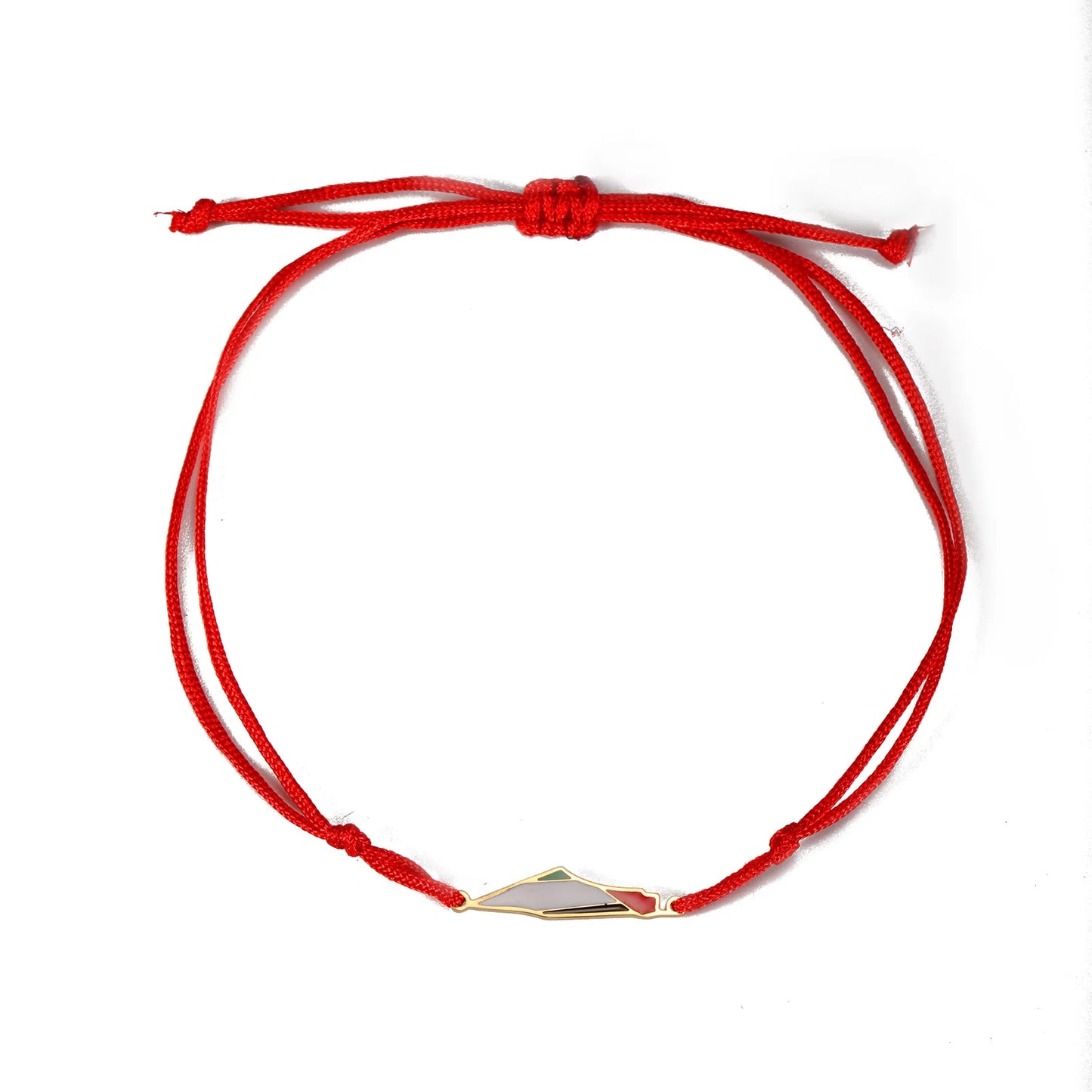 Palestina Kaart Hanger Armband – Unisex Dubbele Laag Touw & RVS Sieraad