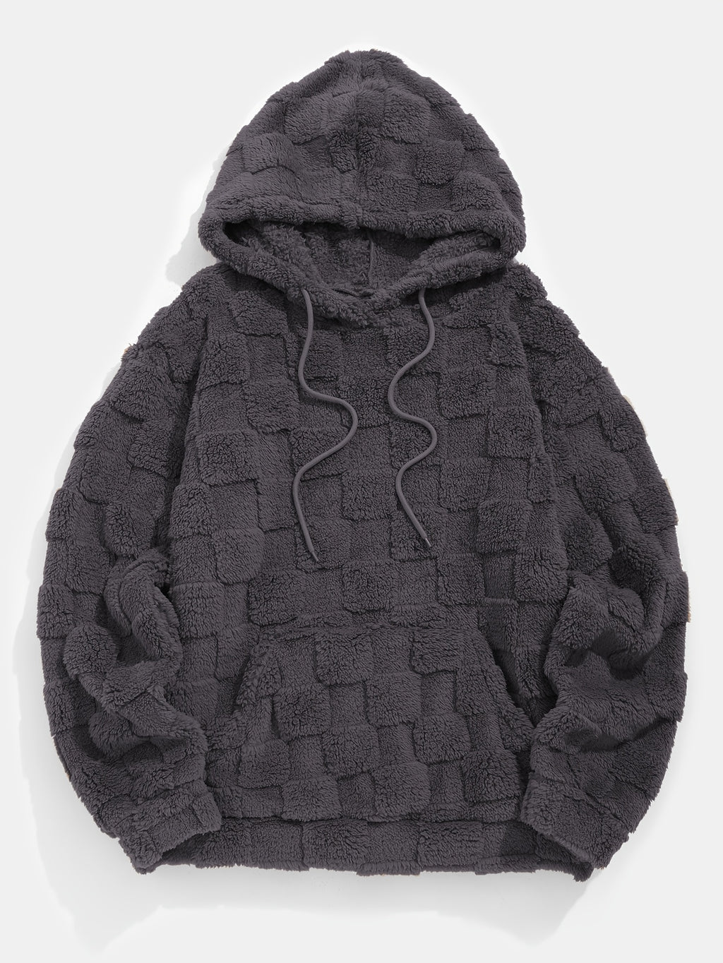 Men’s Plush Fleece Hoodie – Cozy Loose Fit