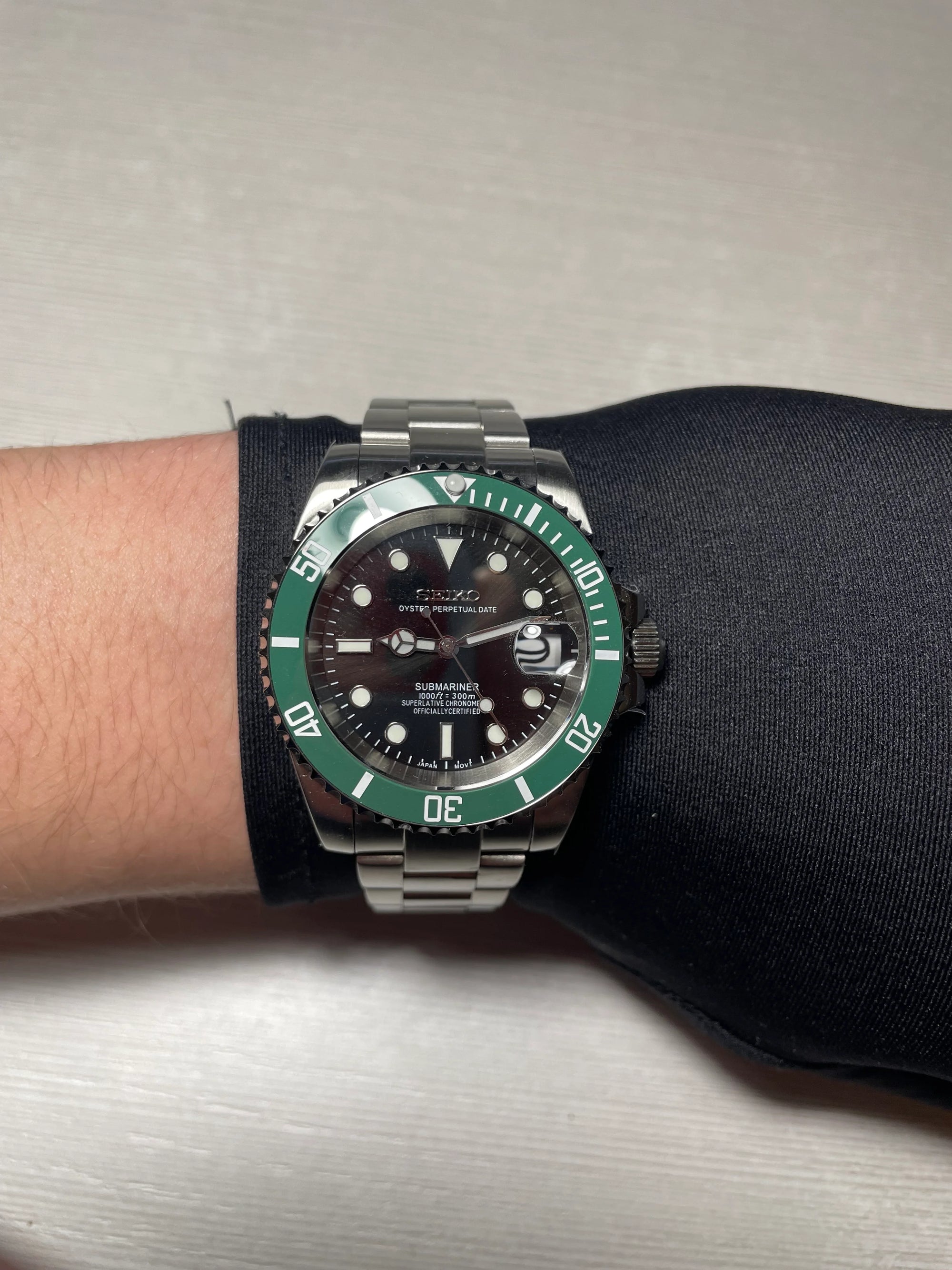 Seiko Mod Automatic | Sub | 904L Staal – 'Starbucks' - 40mm