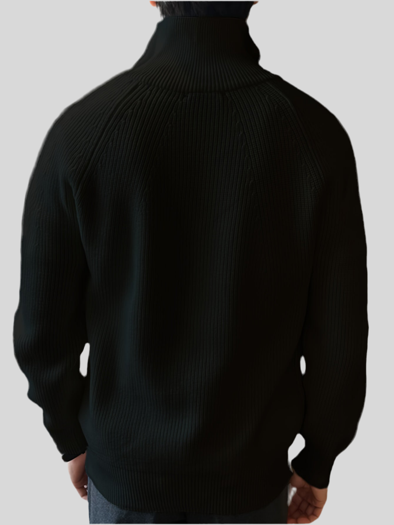 Men’s Thick Knit Sweater – Black