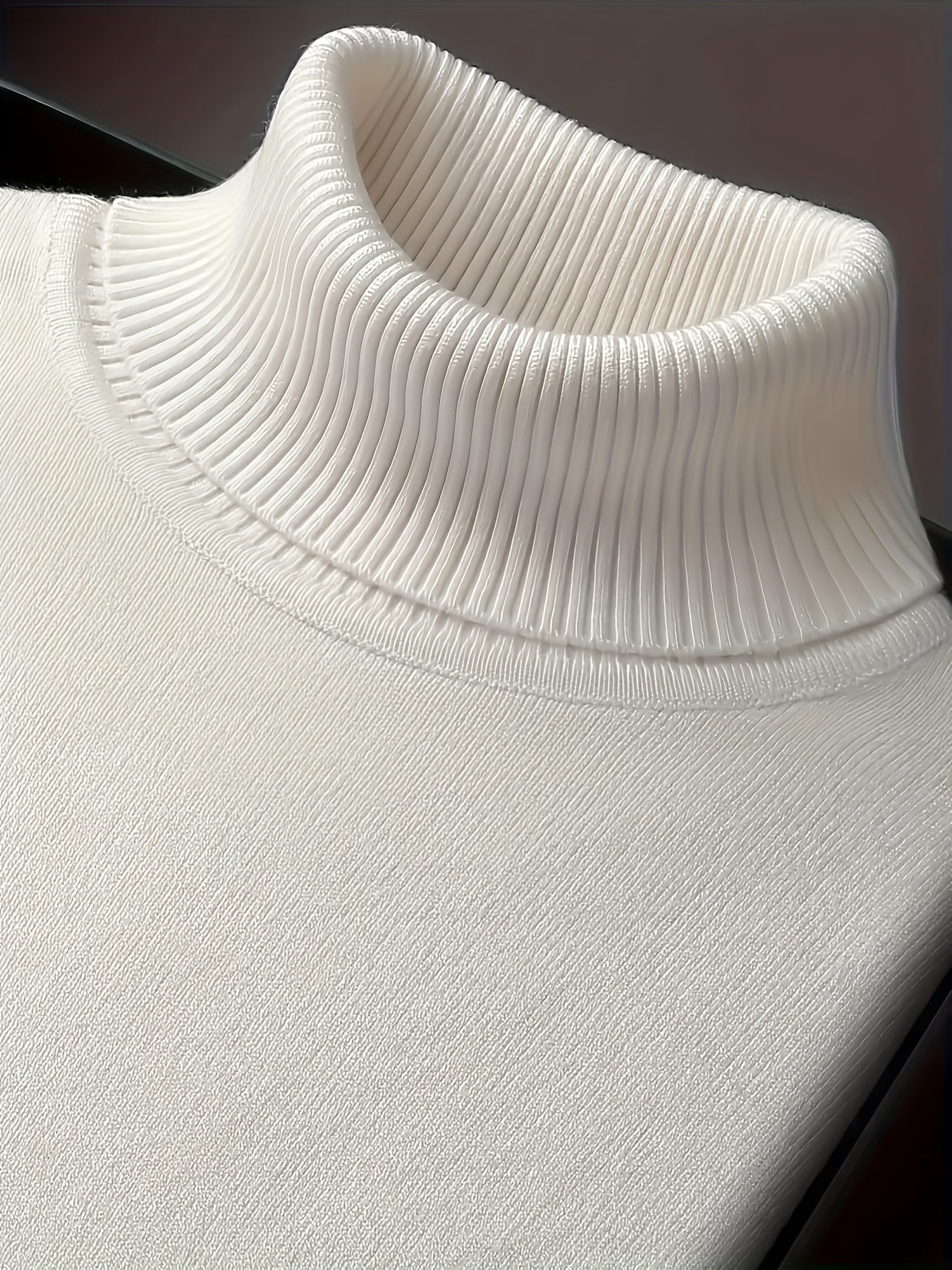 Heren Slim-Fit High Neck Knit Trui - Slim Fit