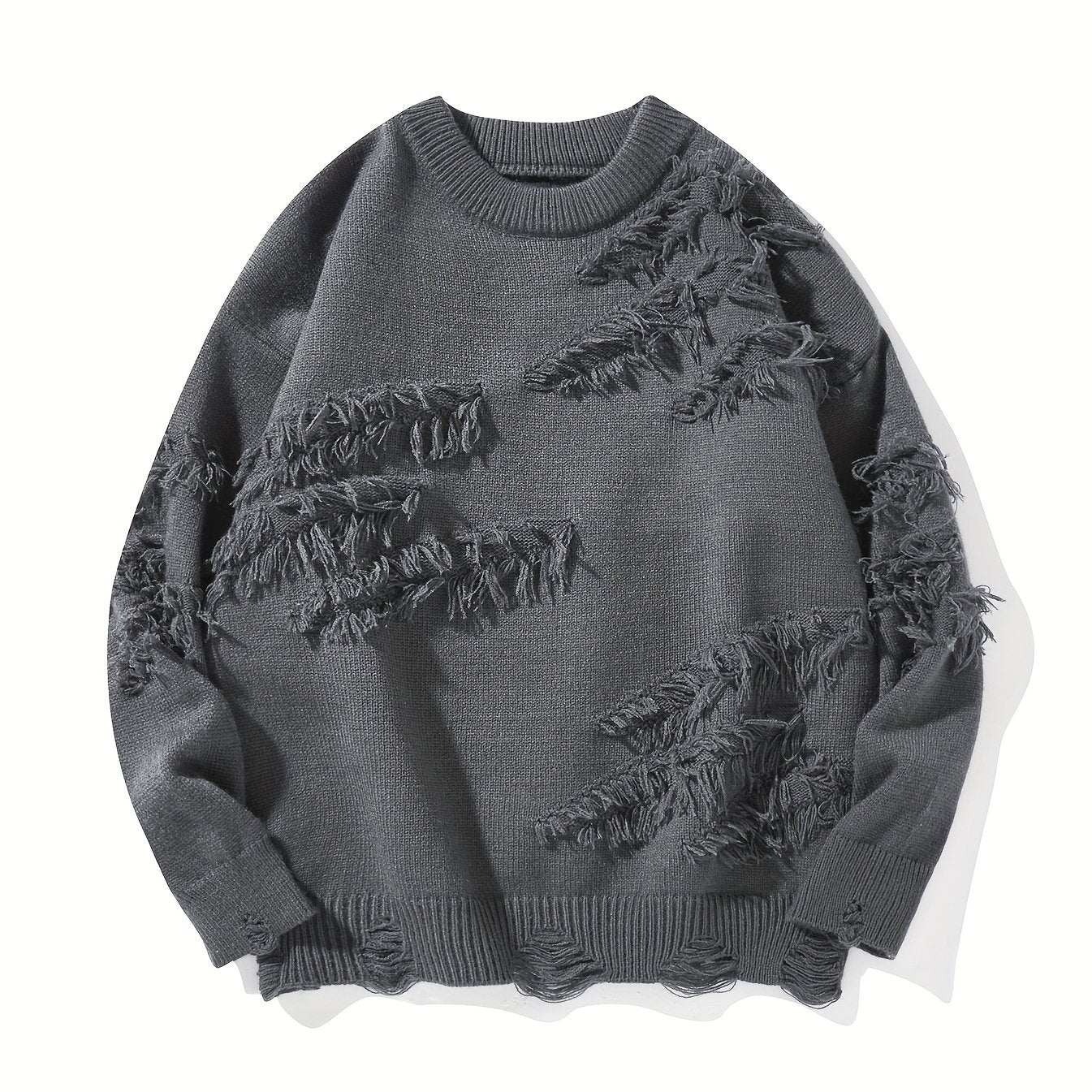 Men’s Distressed Knit Sweater