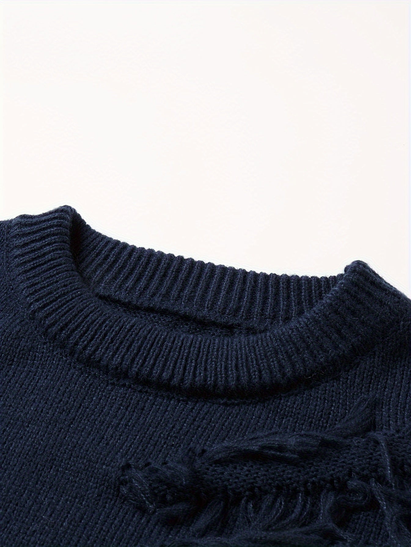 Men’s Distressed Knit Sweater