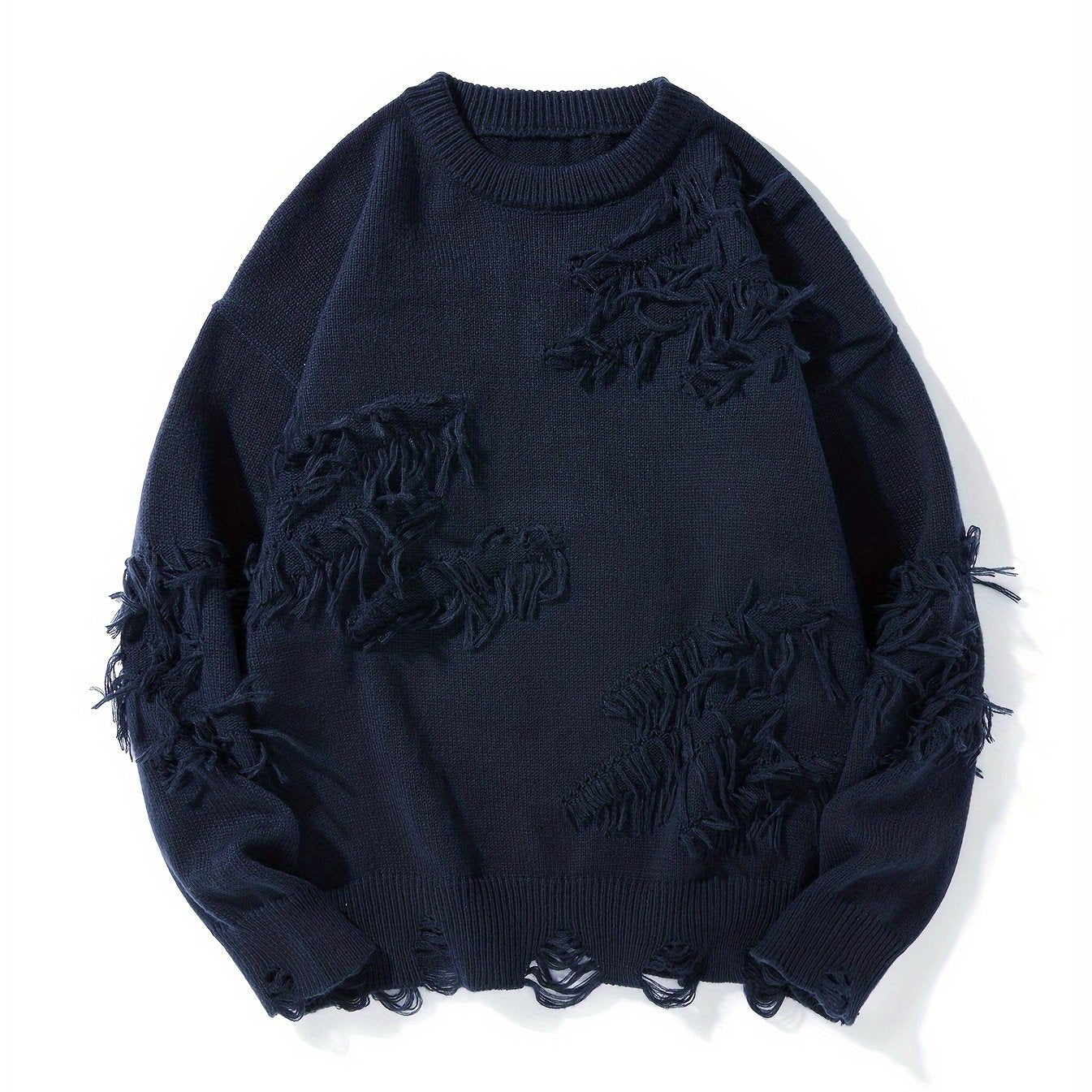 Men’s Distressed Knit Sweater