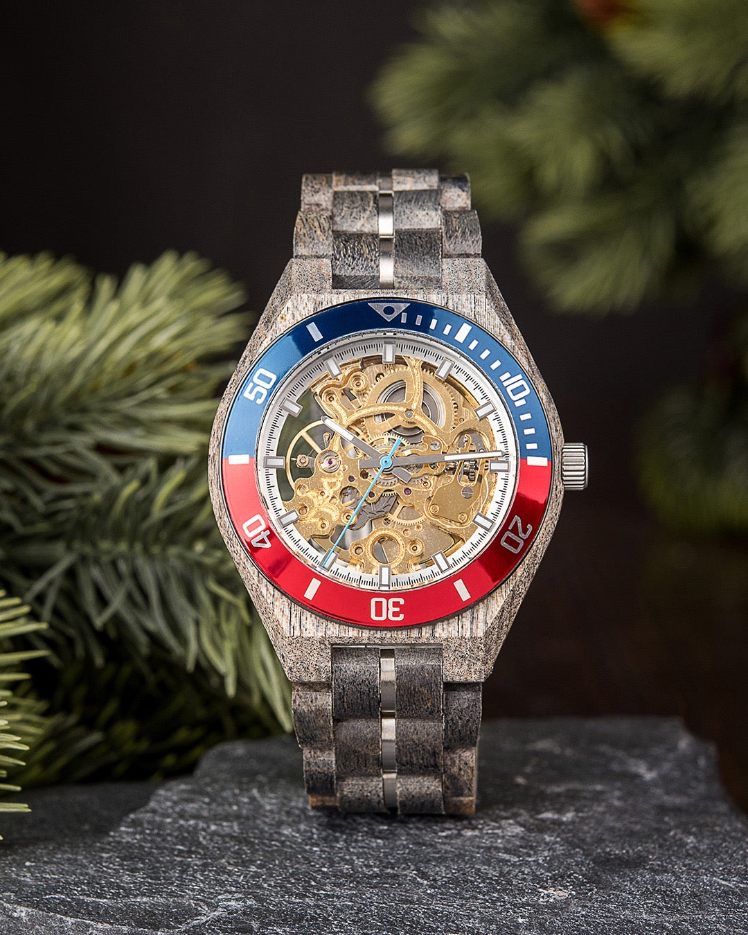 OakTime - Automatisch – Hout & Roestvrijstaal - Waterbestendig
