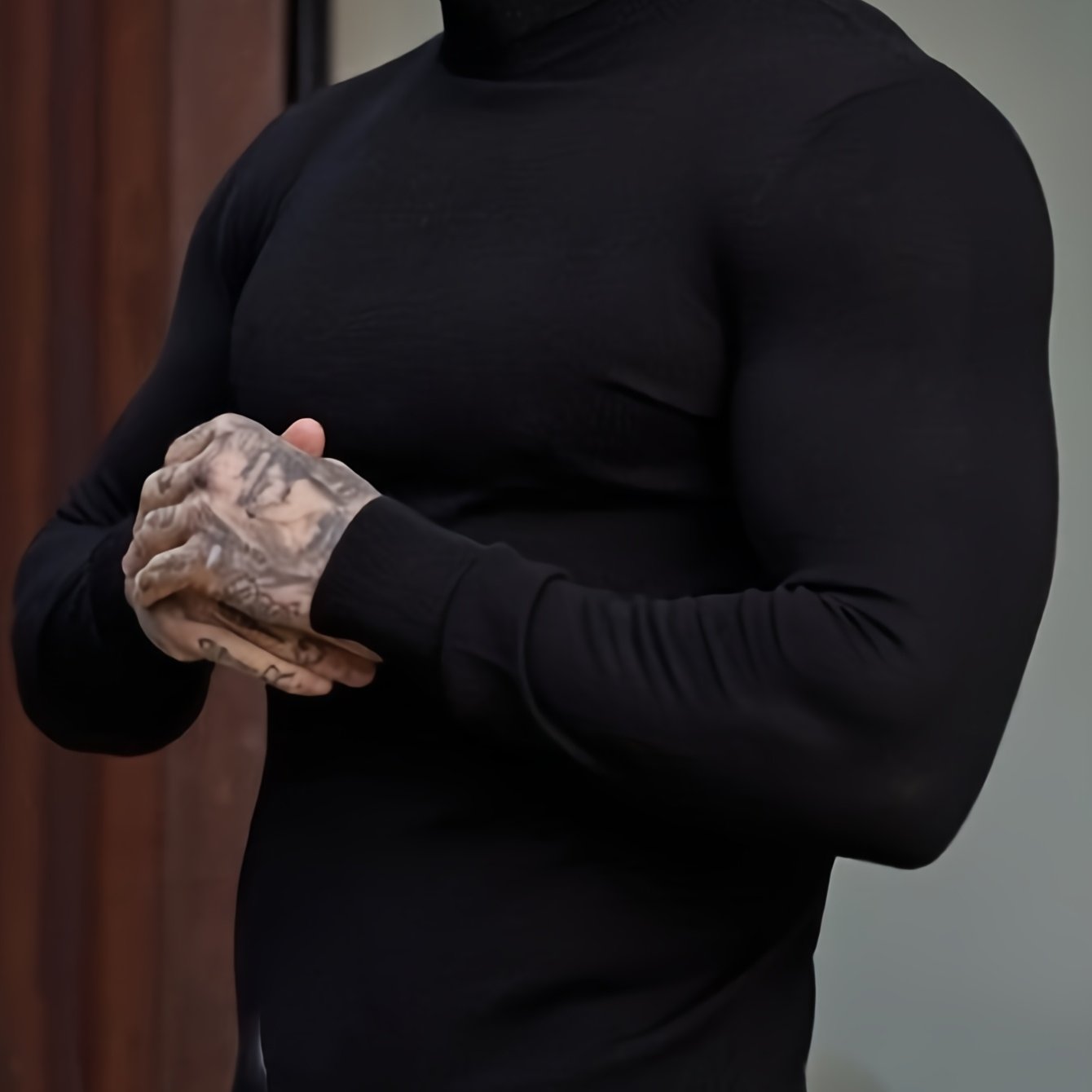 Heren Slim-Fit High Neck Knit Trui - Slim Fit