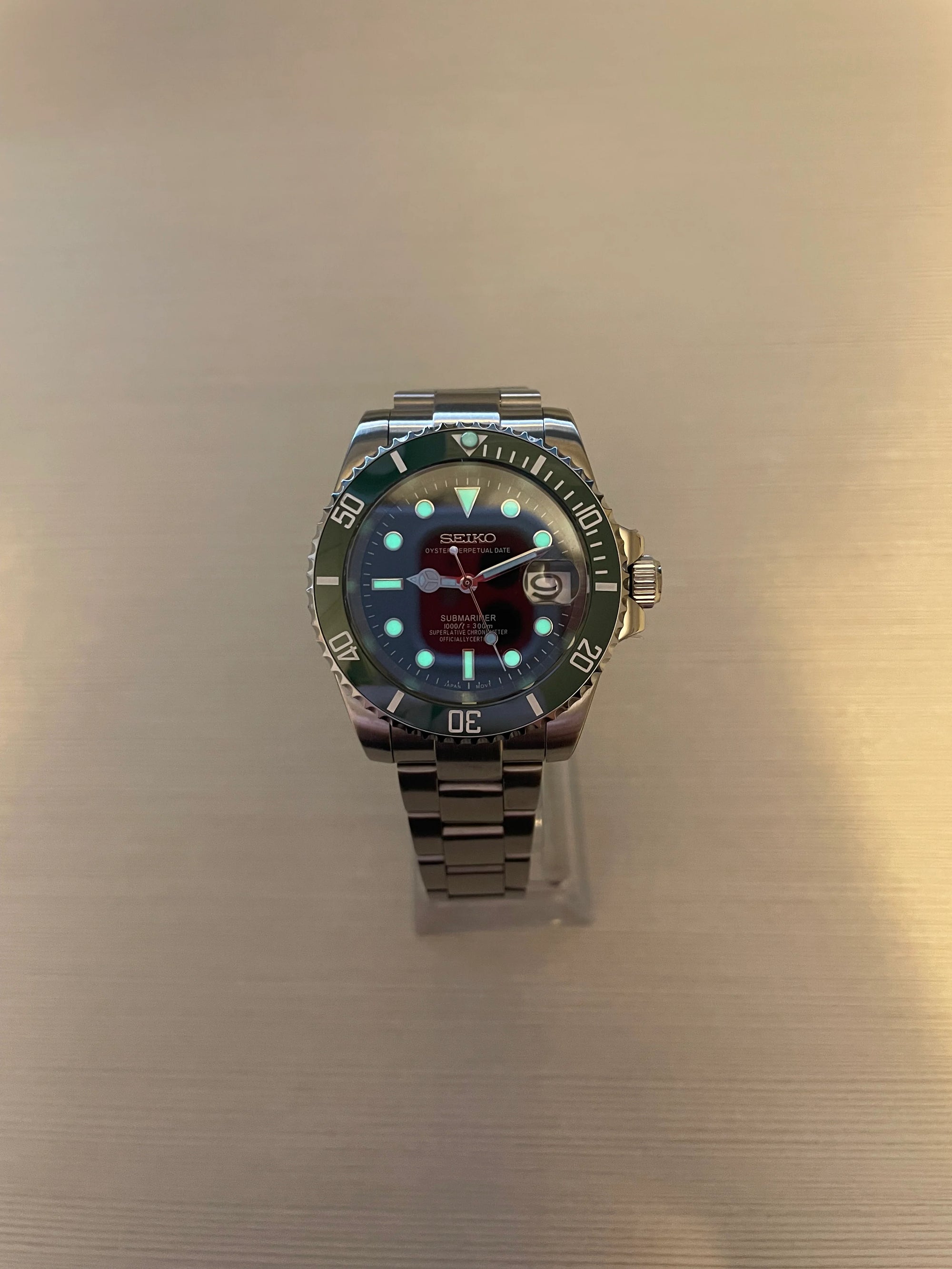 Seiko Mod Automatic | Sub | 904L Staal – 'Starbucks' - 40mm