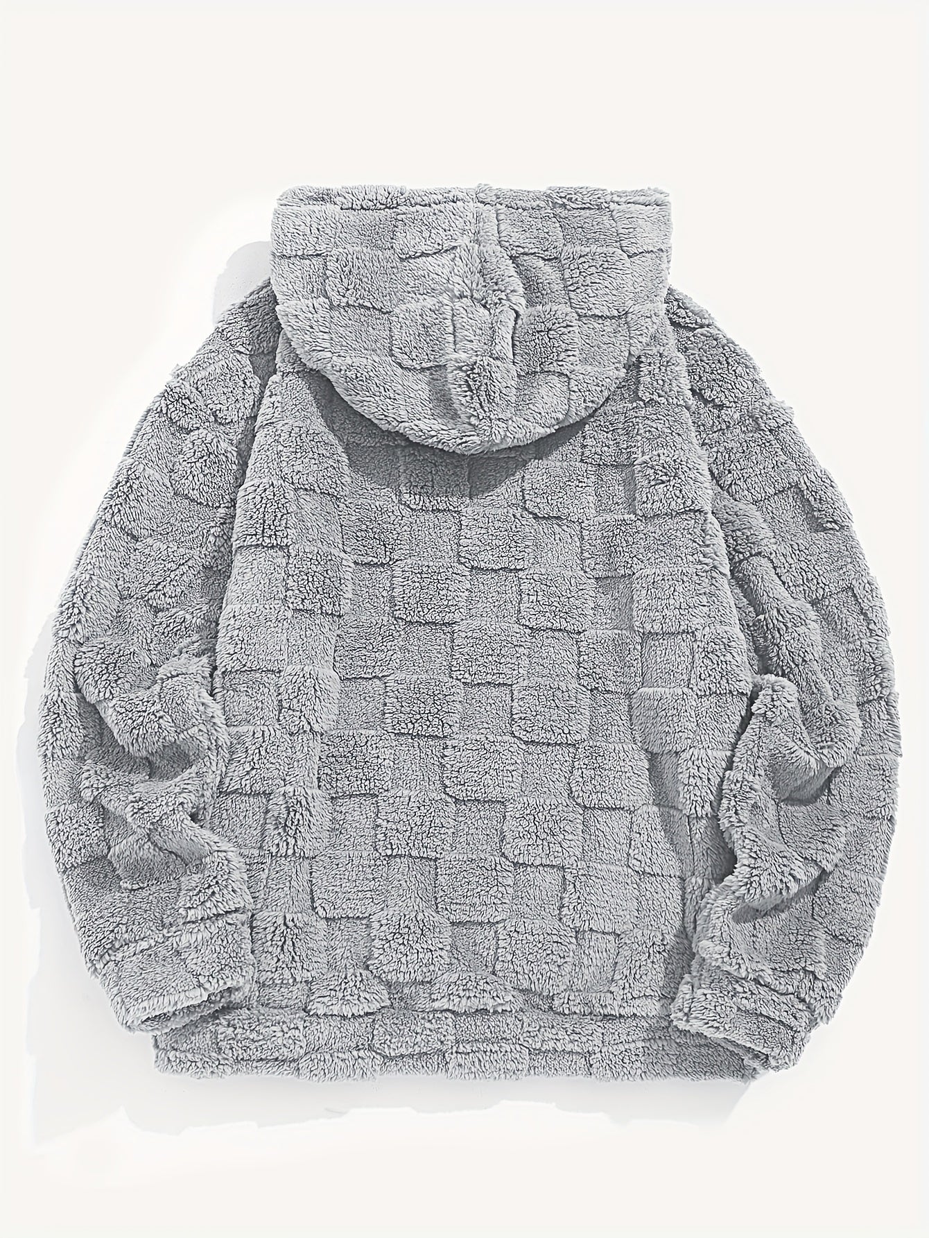 Men’s Plush Fleece Hoodie – Cozy Loose Fit