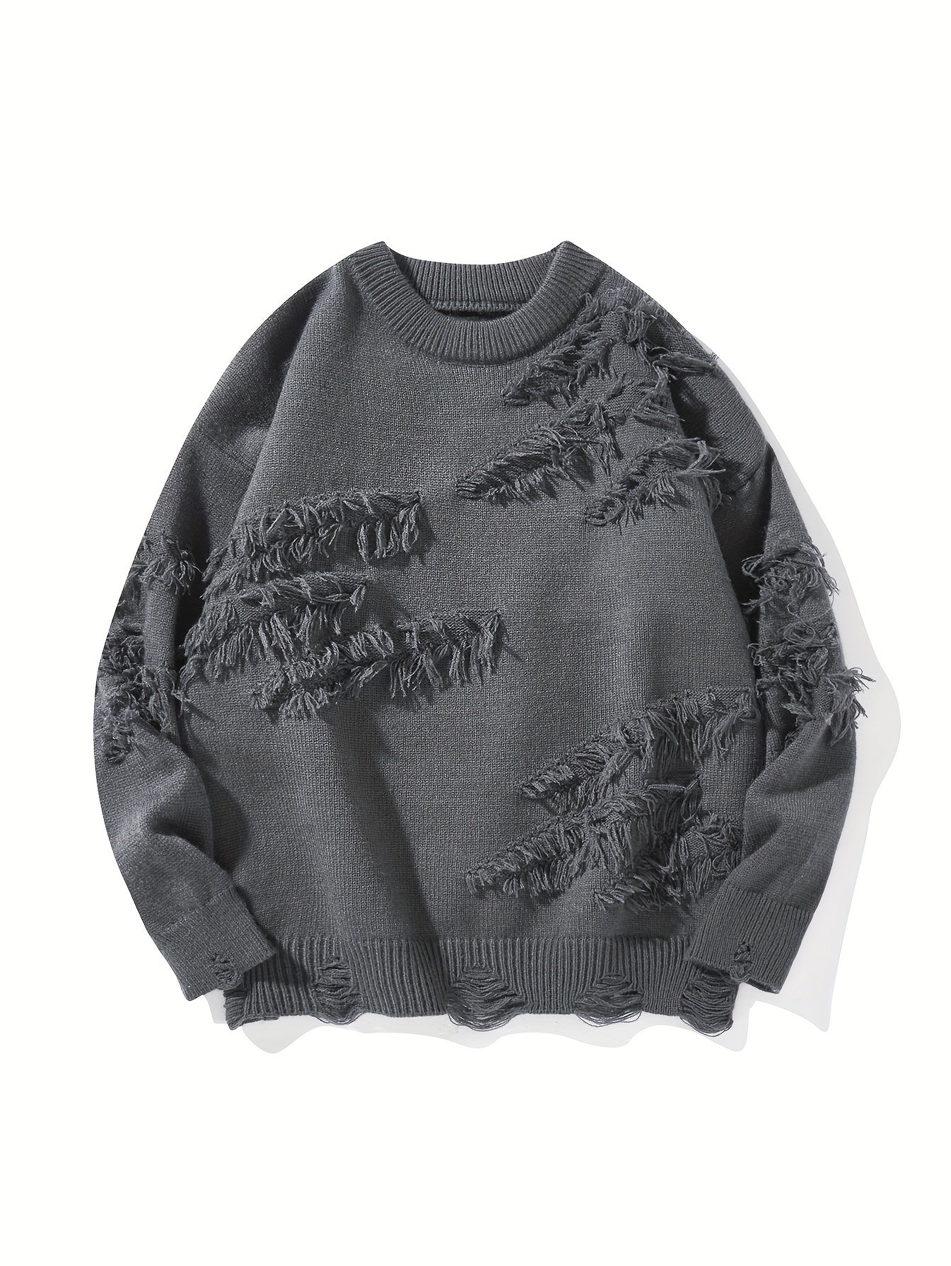 Men’s Distressed Knit Sweater