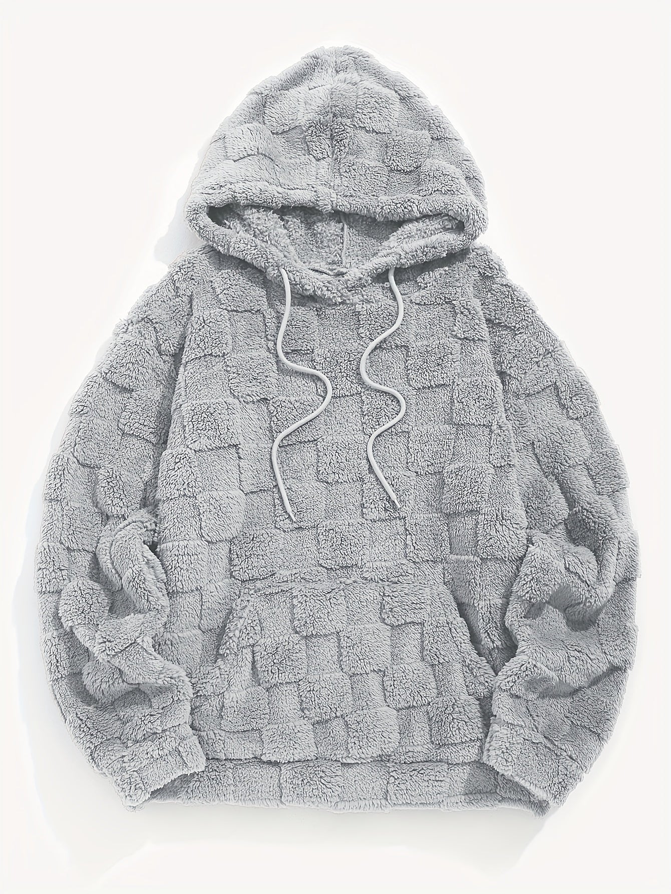 Men’s Plush Fleece Hoodie – Cozy Loose Fit