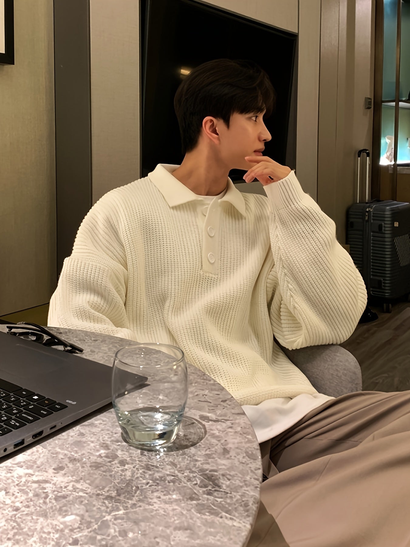 Men’s Golf Sweater - Off white