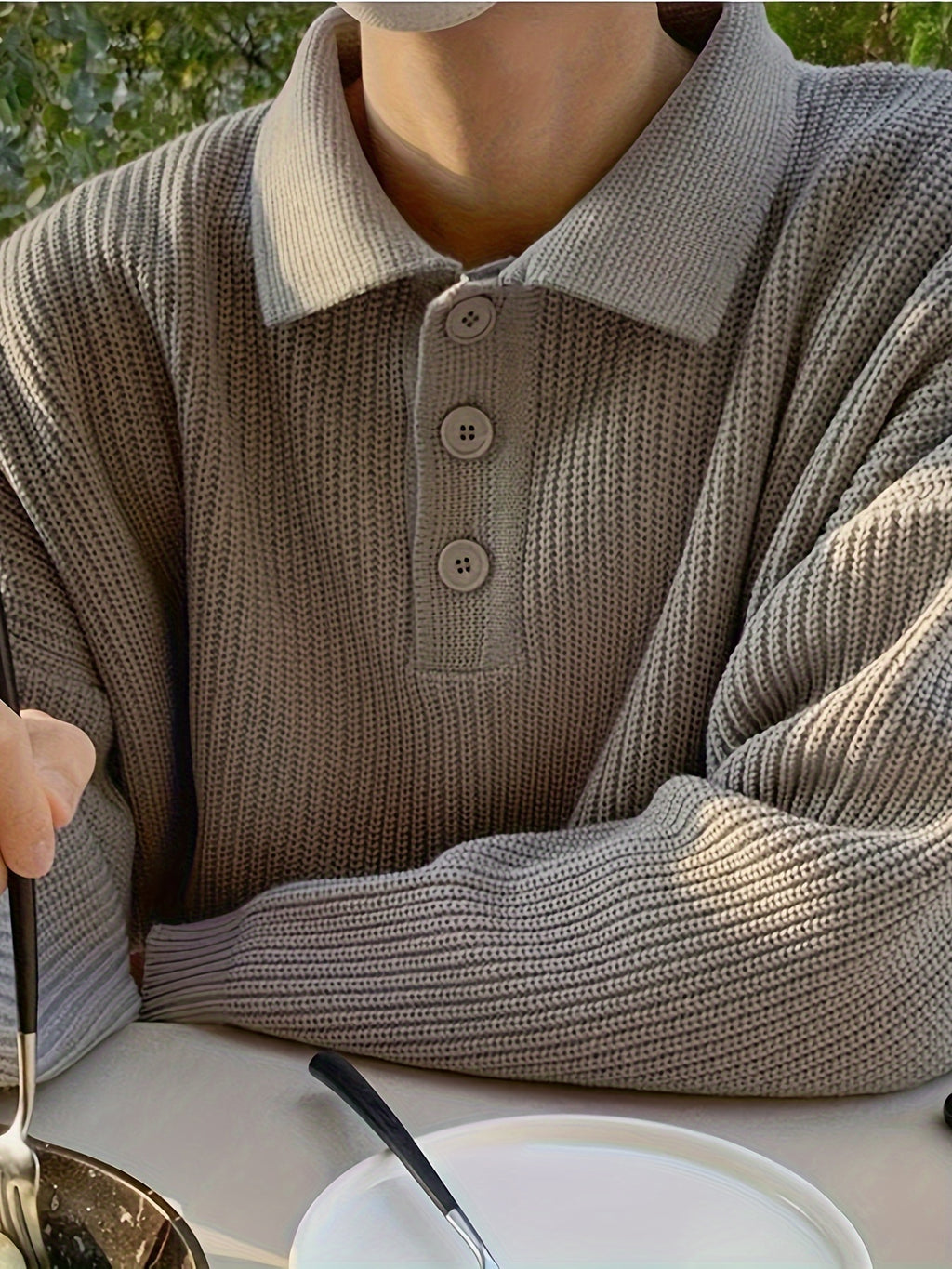 Men’s Golf Sweater – Gray