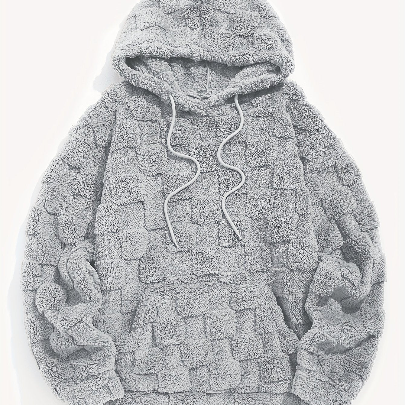 Men’s Plush Fleece Hoodie – Cozy Loose Fit