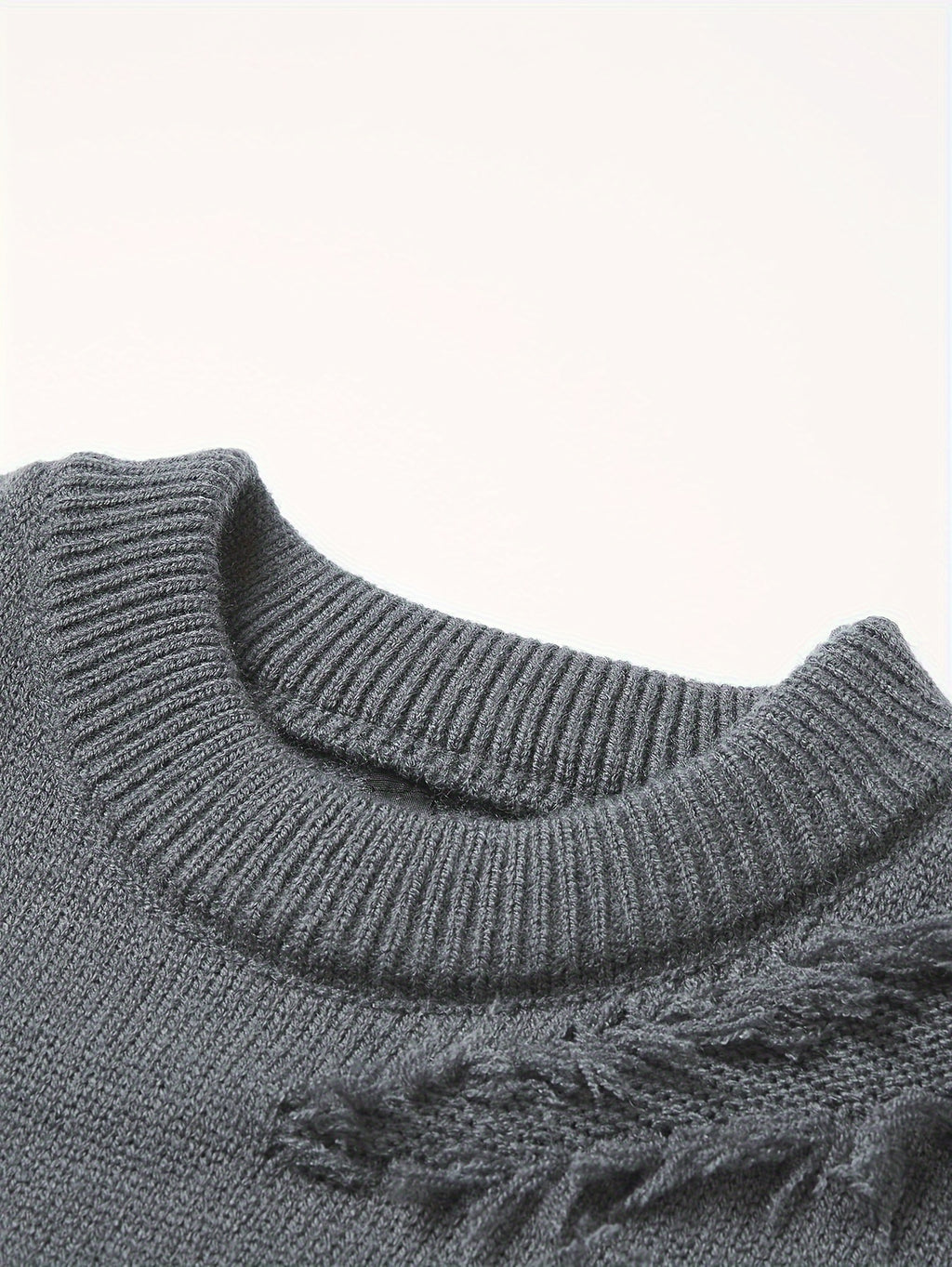 Men’s Distressed Knit Sweater