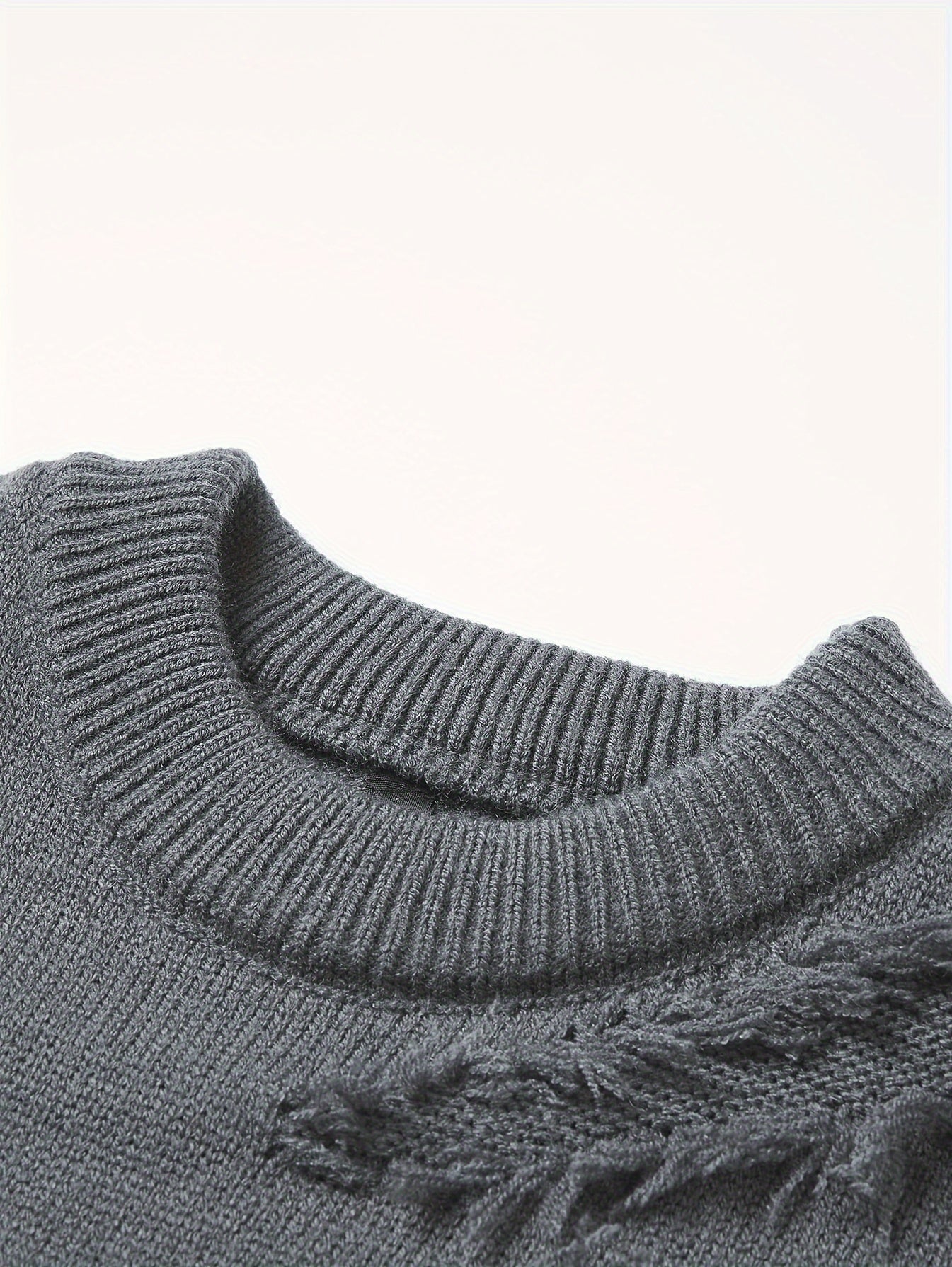 Men’s Distressed Knit Sweater
