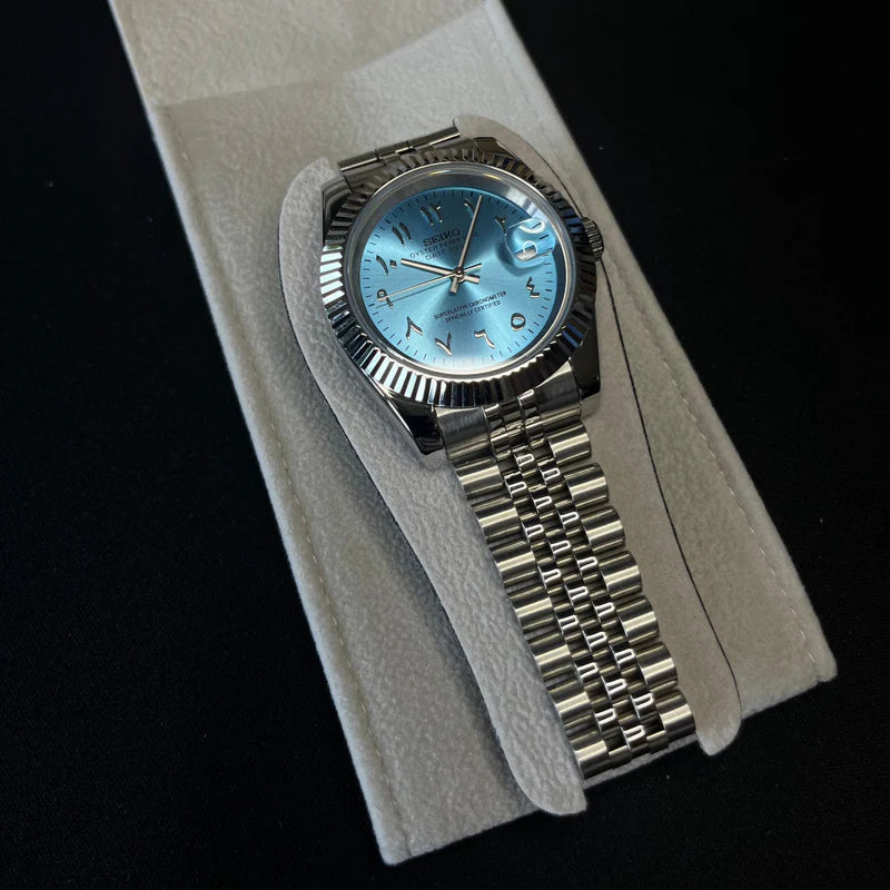 Seiko Mod Automatic | Arab Dial | 904L Steel – Ice Blue – 39mm