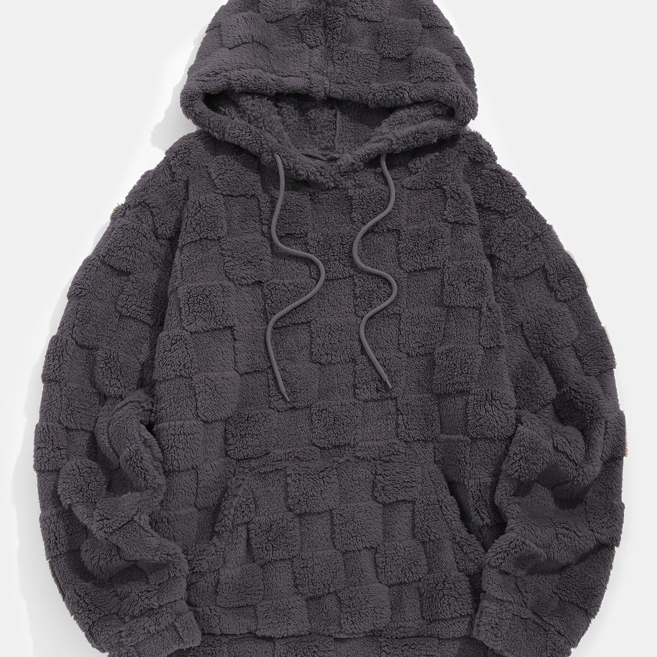 Men’s Plush Fleece Hoodie – Cozy Loose Fit