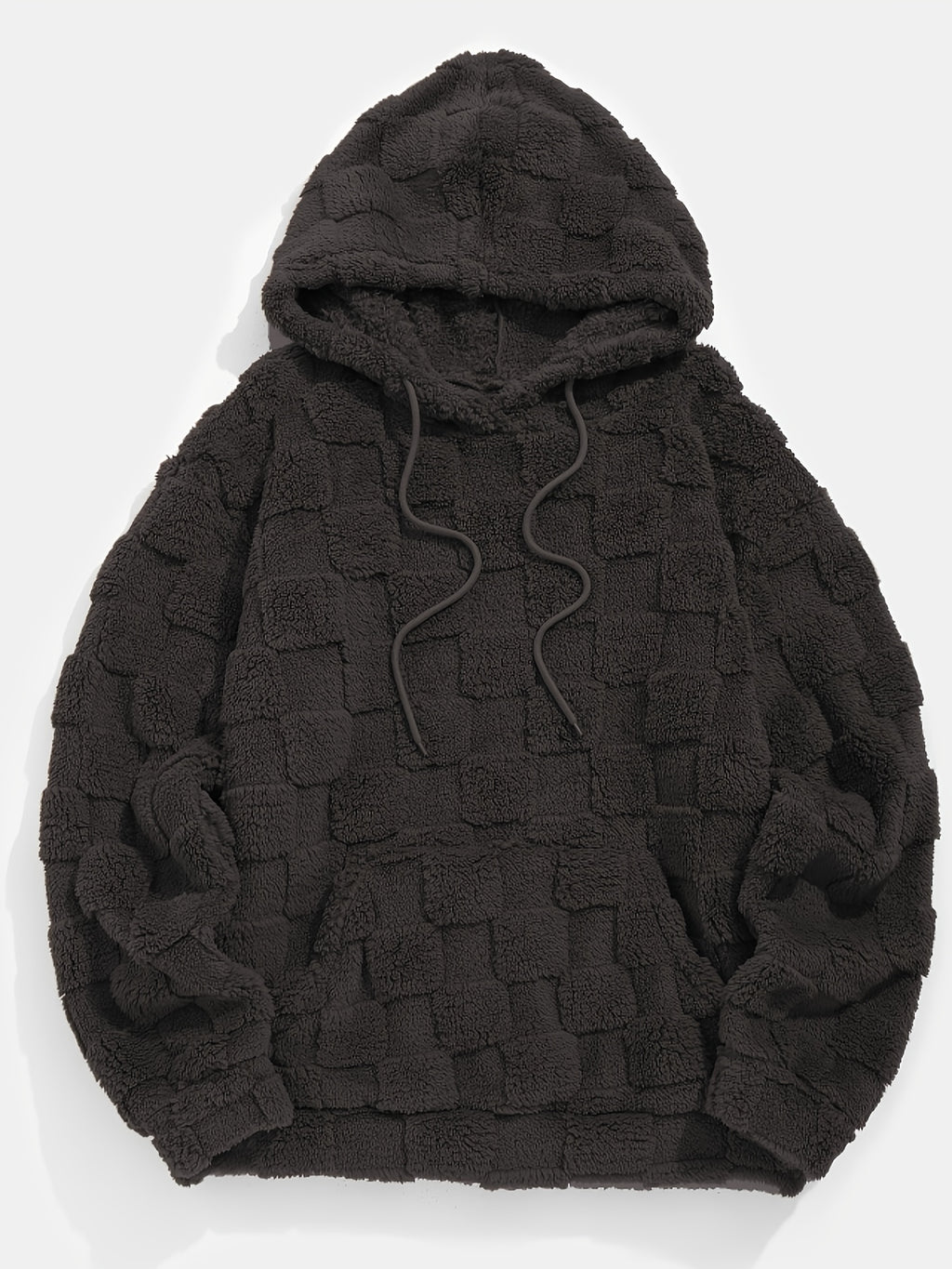 Men’s Plush Fleece Hoodie – Cozy Loose Fit