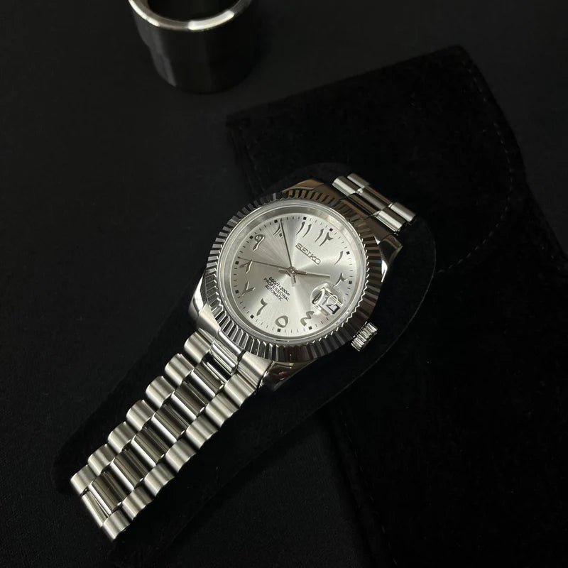 Seiko Mod Automatic | Just | 904L Staal – Zilver - 39mm