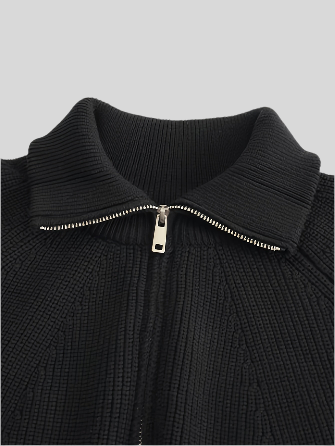 Men’s Thick Knit Sweater – Black