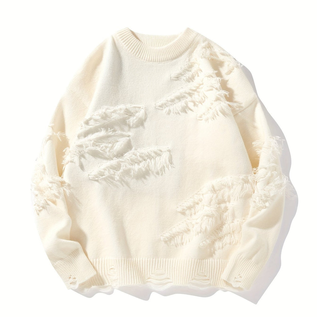 Men’s Distressed Knit Sweater