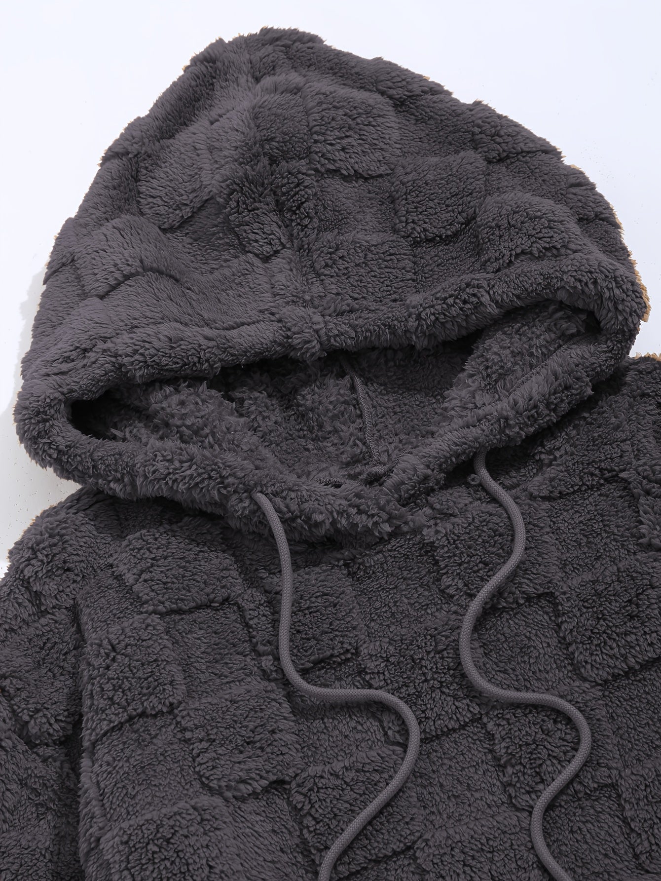 Men’s Plush Fleece Hoodie – Cozy Loose Fit