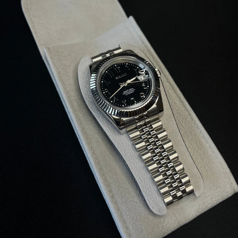 Seiko Mod Automatic | Arab Dial | 904L Staal – Zwart - 39mm