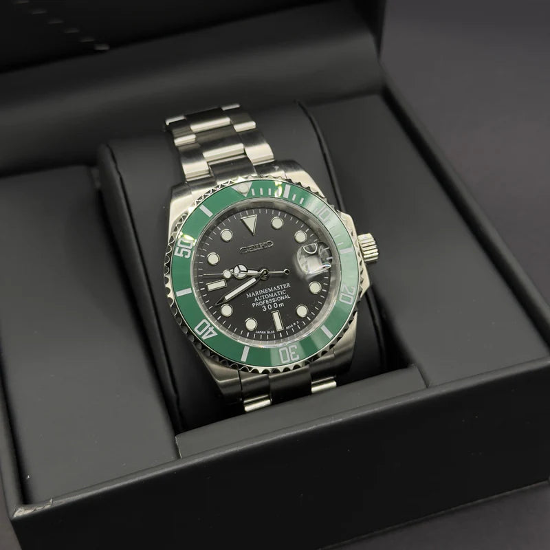 Seiko Mod Automatic | Sub | 904L Staal – 'Starbucks' - 40mm