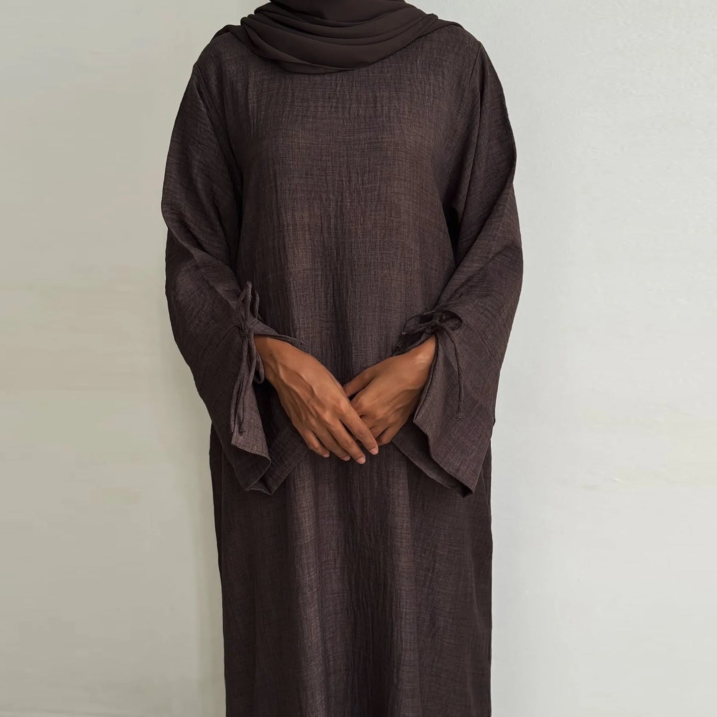 Losse Abaya Jurk voor Vrouwen – Pullover met Splitmanchetten