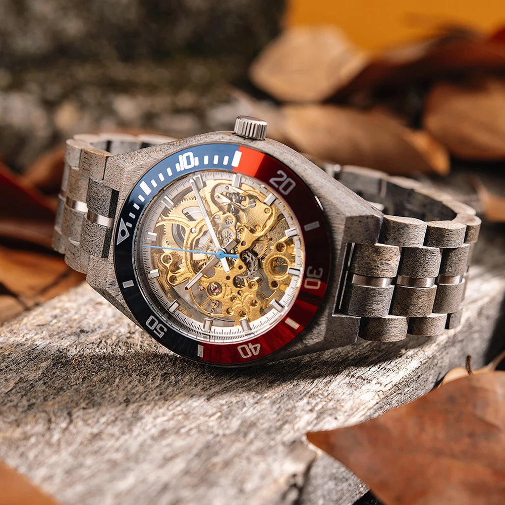 OakTime - Automatisch – Hout & Roestvrijstaal - Waterbestendig
