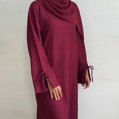 Losse Abaya Jurk voor Vrouwen – Pullover met Splitmanchetten