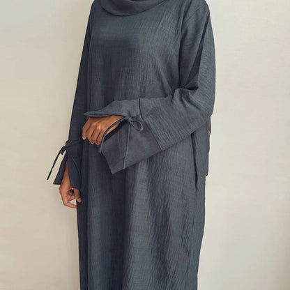 Losse Abaya Jurk voor Vrouwen – Pullover met Splitmanchetten