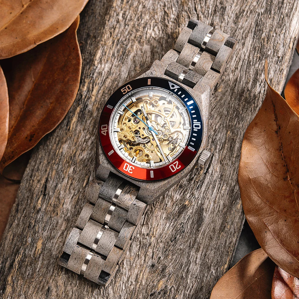 OakTime - Automatisch – Hout & Roestvrijstaal - Waterbestendig