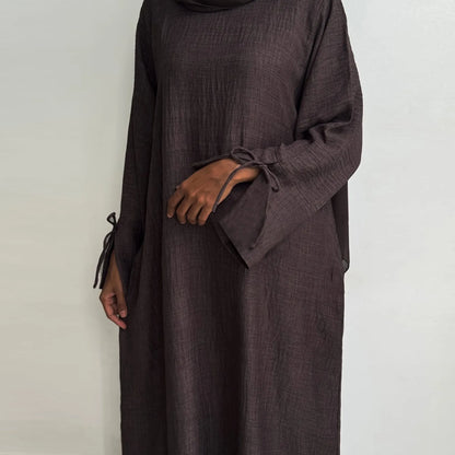 Losse Abaya Jurk voor Vrouwen – Pullover met Splitmanchetten