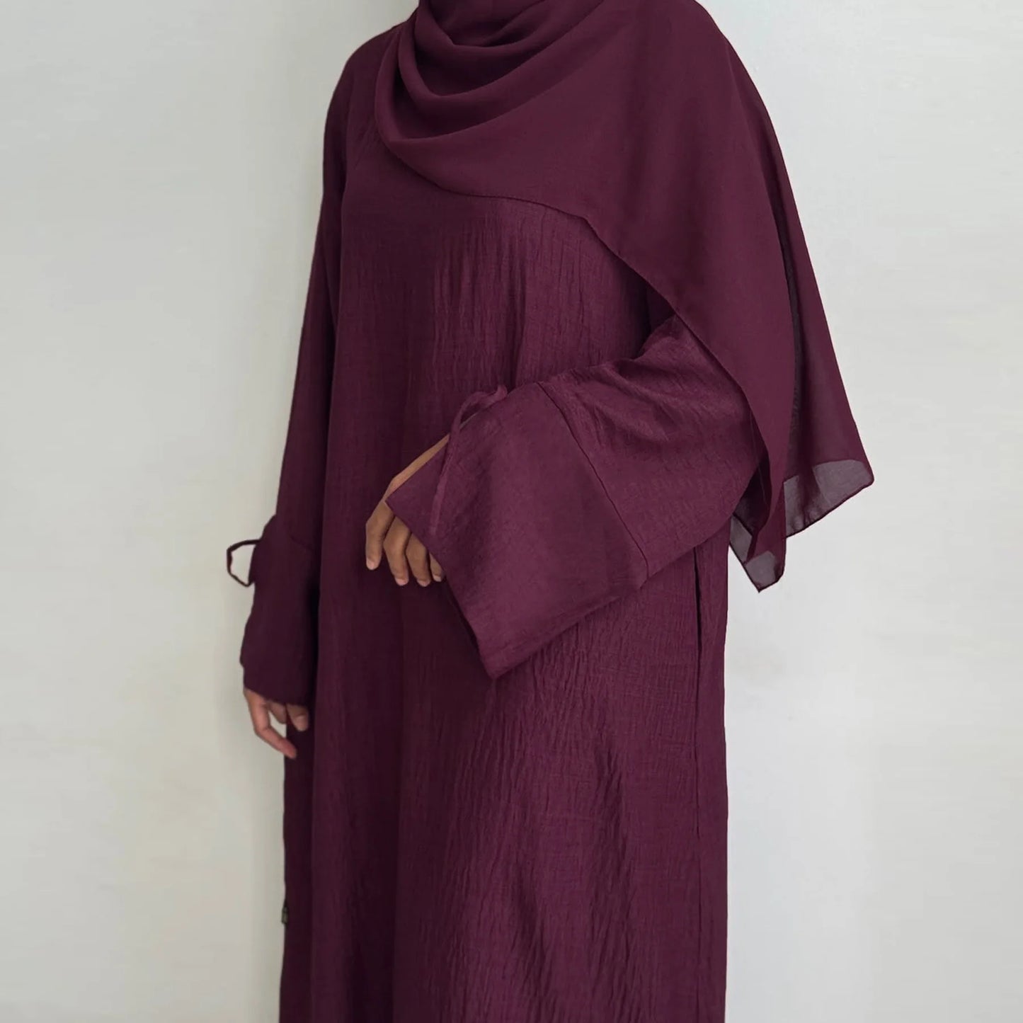 Losse Abaya Jurk voor Vrouwen – Pullover met Splitmanchetten