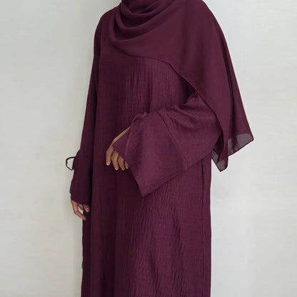 Losse Abaya Jurk voor Vrouwen – Pullover met Splitmanchetten