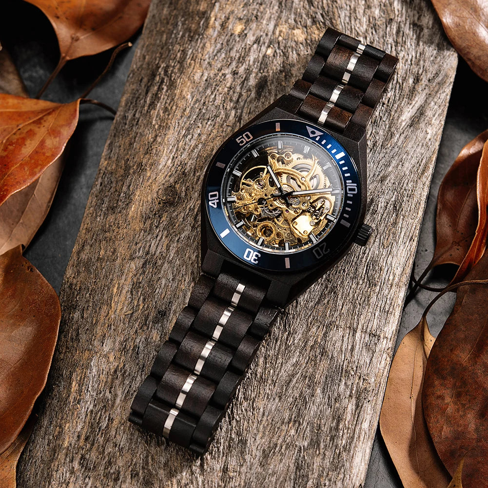 OakTime - Automatisch – Hout & Roestvrijstaal - Waterbestendig
