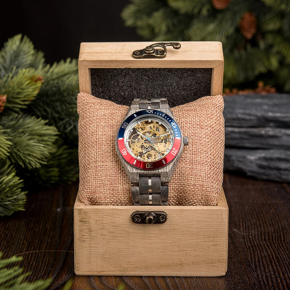 OakTime - Automatisch – Hout & Roestvrijstaal - Waterbestendig