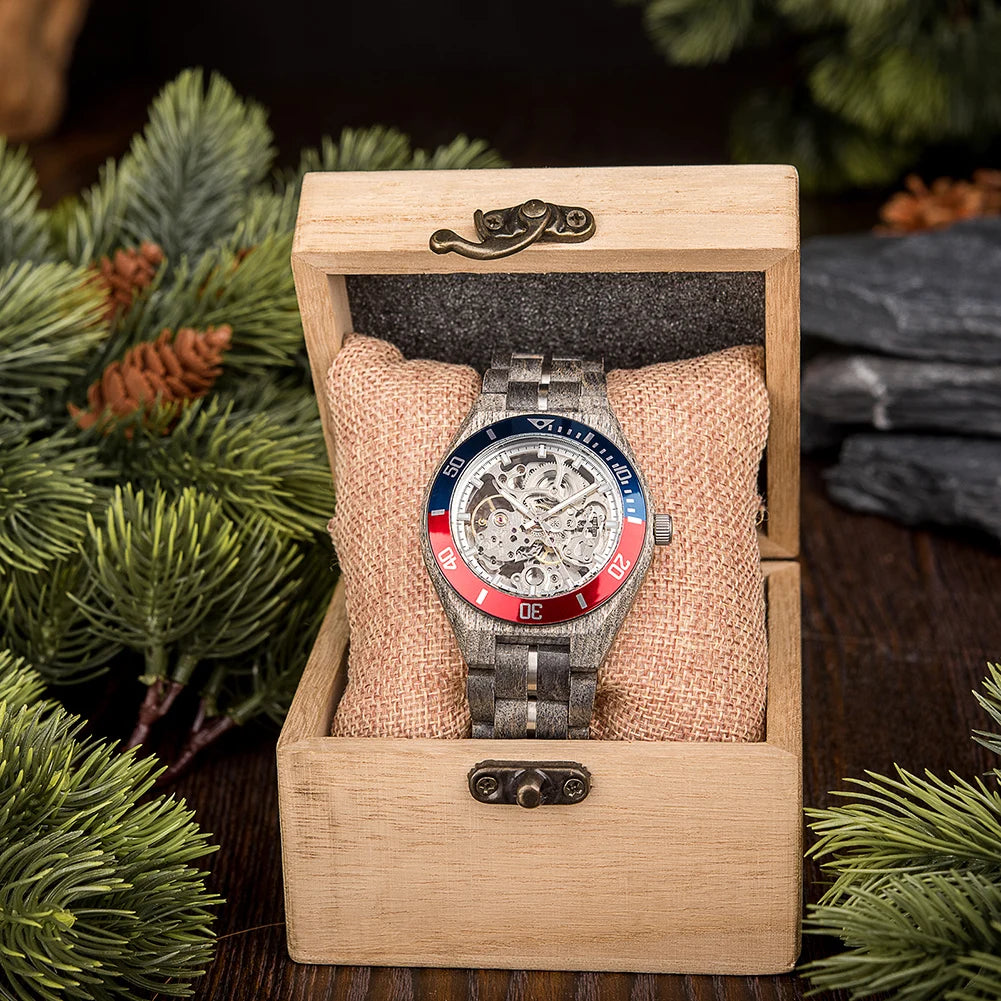 OakTime - Automatisch – Hout & Roestvrijstaal - Waterbestendig