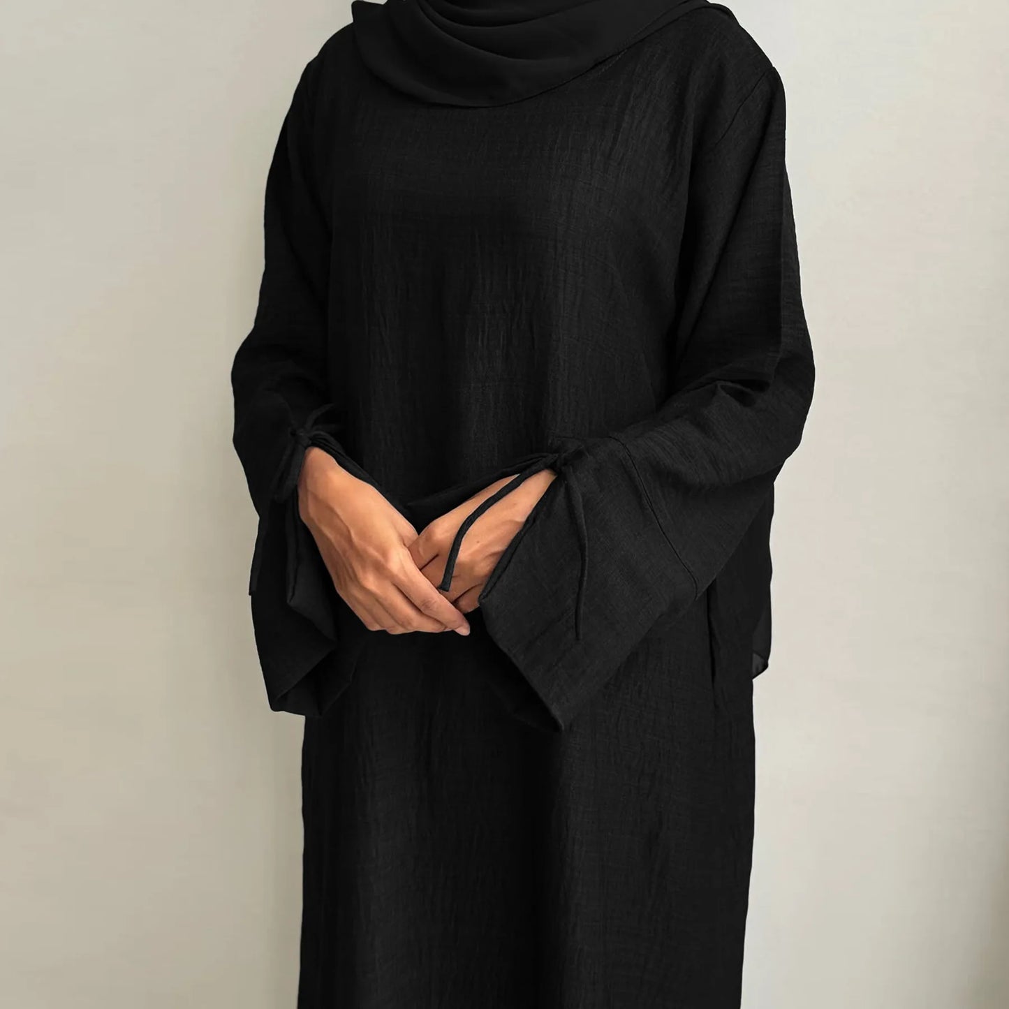 Losse Abaya Jurk voor Vrouwen – Pullover met Splitmanchetten