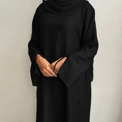 Losse Abaya Jurk voor Vrouwen – Pullover met Splitmanchetten