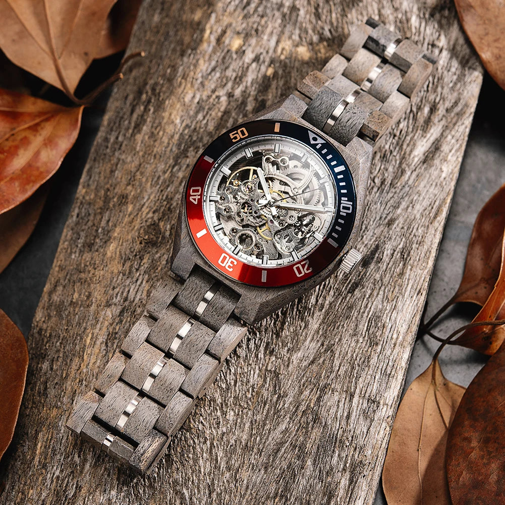 OakTime - Automatisch – Hout & Roestvrijstaal - Waterbestendig
