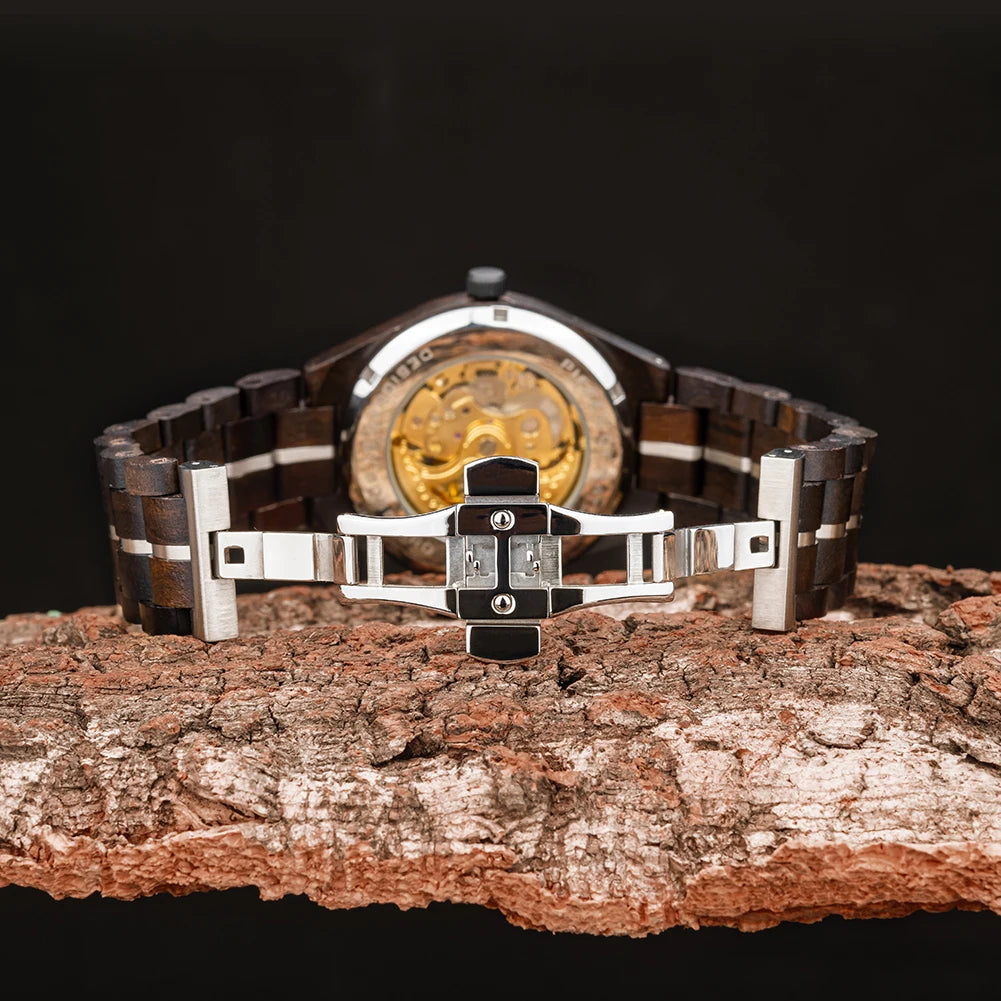 OakTime - Automatisch – Hout & Roestvrijstaal - Waterbestendig