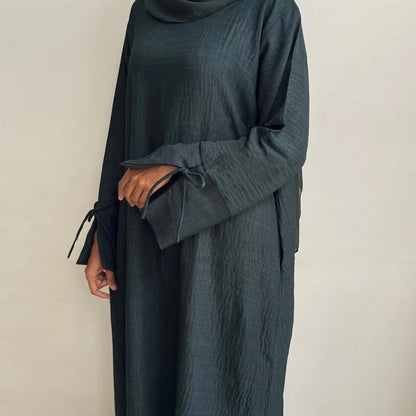 Losse Abaya Jurk voor Vrouwen – Pullover met Splitmanchetten