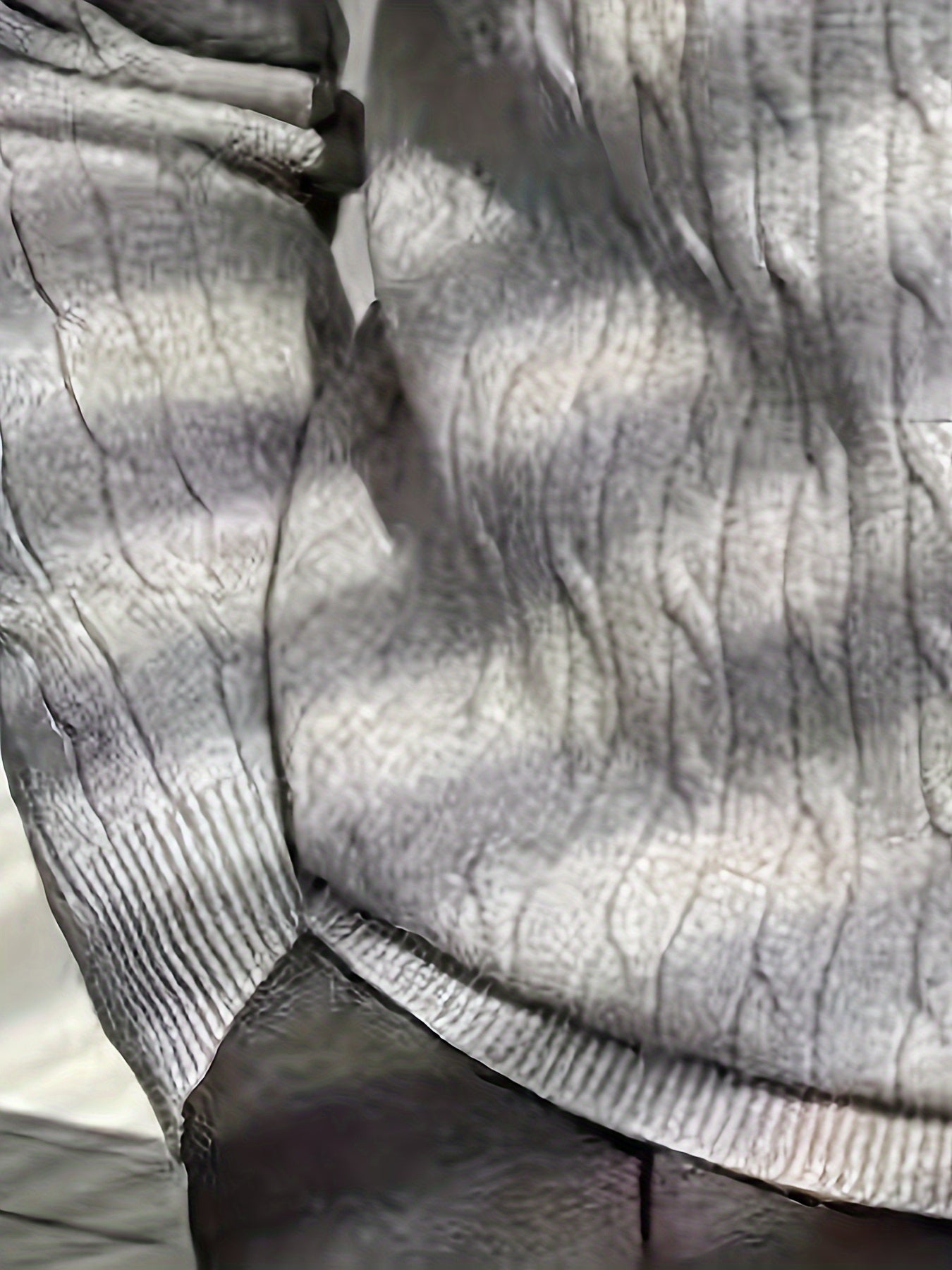 Men’s Knit Half-Zip Sweater – Gray