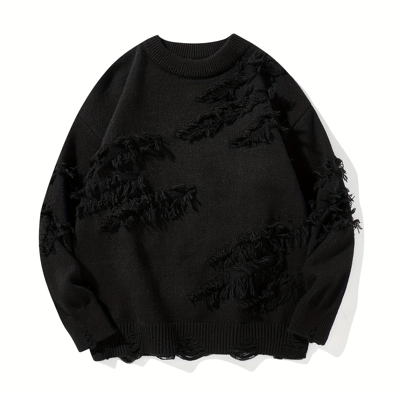 Men’s Distressed Knit Sweater