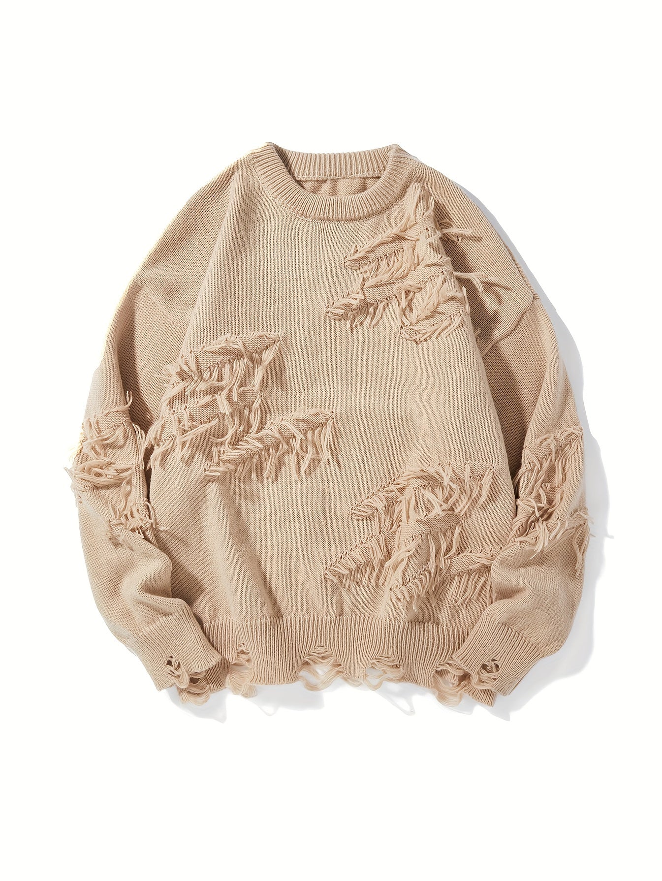 Men’s Distressed Knit Sweater