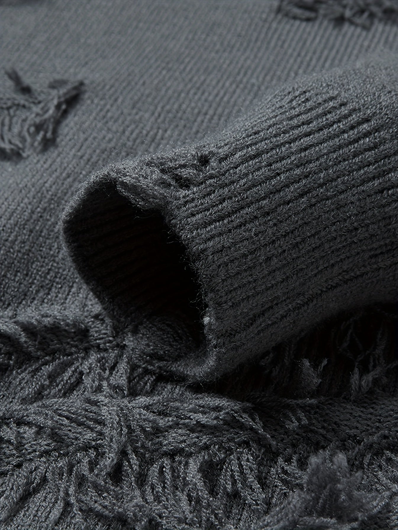 Men’s Distressed Knit Sweater